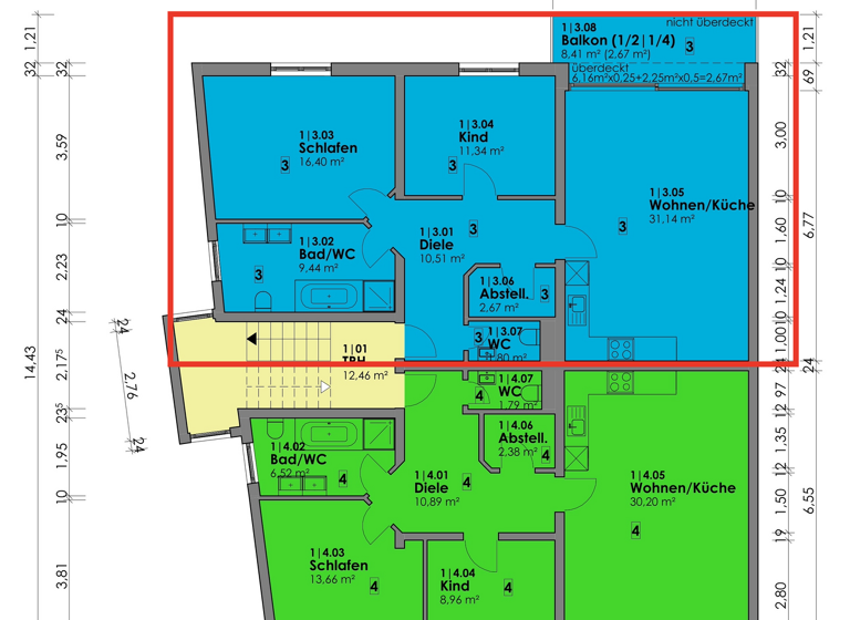 Wohnung zum Kauf provisionsfrei 235.000 € 3,5 Zimmer 86 m² 2. Geschoss Luttingen Laufenburg 79725