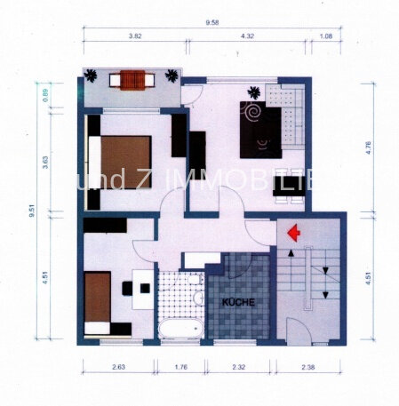 Wohnung zum Kauf 125.000 € 3 Zimmer 67 m²<br/>Wohnfläche Ost Düren 52351