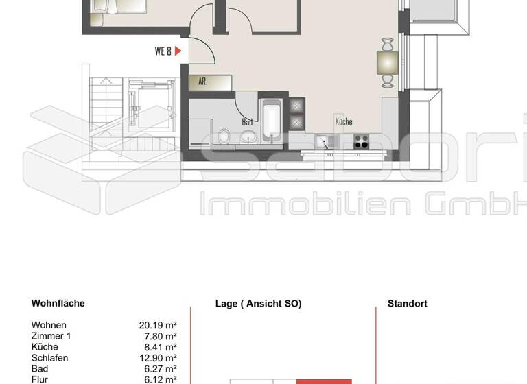 Terrassenwohnung zum Kauf 402.220 € 2,5 Zimmer 71,8 m² 3. Geschoss Rahlstedt Hamburg 22147