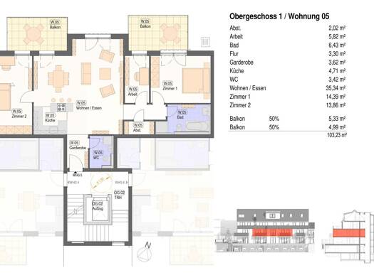 Wohnung zum Kauf provisionsfrei als Kapitalanlage geeignet 659.129 € 4,5 Zimmer 103,2 m² Neckarhausen Nürtingen 72622