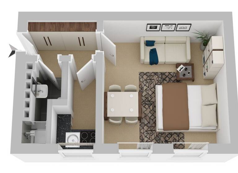 Studio zum Kauf 157.294 € 1 Zimmer 25,4 m² 4. Geschoss Kreuzberg Berlin 10965