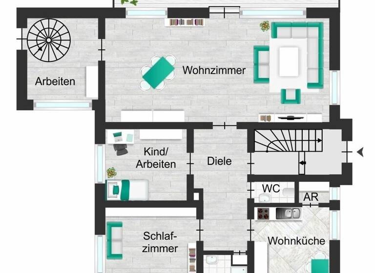 Wohnung zur Miete 1.980 € 4,5 Zimmer 150 m²<br/>Wohnfläche Höntrop Bochum 44869