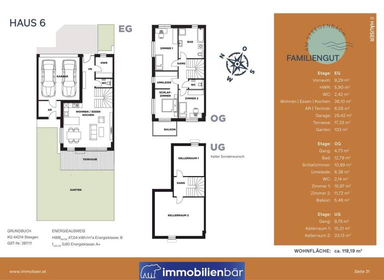 Doppelhaushälfte zum Kauf - Erstbezug 460.000 € 4 Zimmer 118,2 m² 247 m² Grundstück Binderweg Steegen 4722
