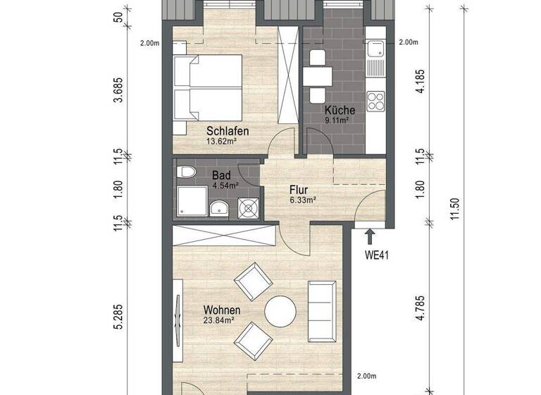 Wohnung zum Kauf 149.000 € 2 Zimmer 59 m² 4. Geschoss Reick Dresden 01237