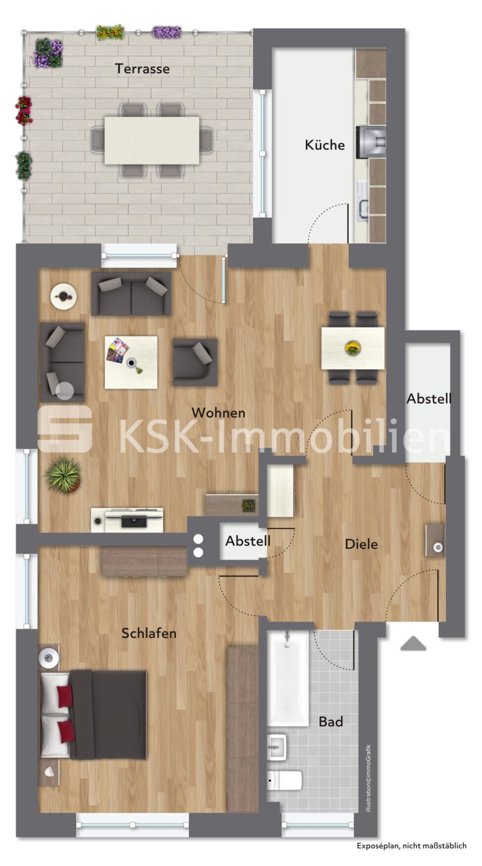 Wohnung zur Miete 975 € 2 Zimmer 78 m²<br/>Wohnfläche 1.<br/>Geschoss ab sofort<br/>Verfügbarkeit Merten Bornheim / Merten 53332