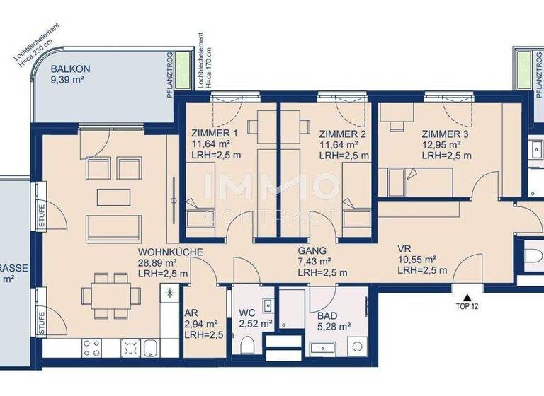 Wohnung zum Kauf - Erstbezug provisionsfrei 738.000 € 5 Zimmer 118 m² Wien 1230