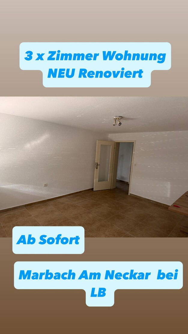 Wohnung zur Miete 1.000 € 3 Zimmer 68 m² EG Ludwigsburger Str 13 Marbach Marbach am Neckar 71672