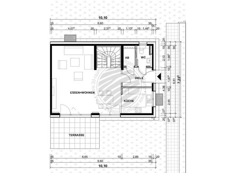 Doppelhaushälfte zur Miete 1.250 € 4,5 Zimmer 124 m² 303 m² Grundstück frei ab 01.06.2026 Mengen 88512
