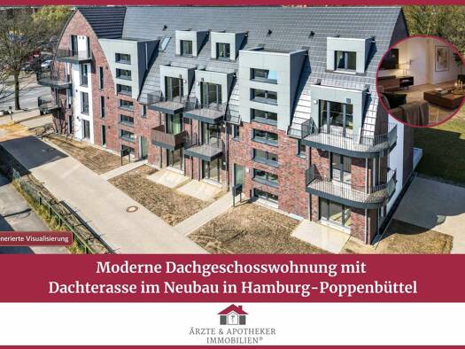Wohnung zum Kauf - Erstbezug 395.000 € 2 Zimmer 49,8 m² Poppenbüttel Wandsbek 22399
