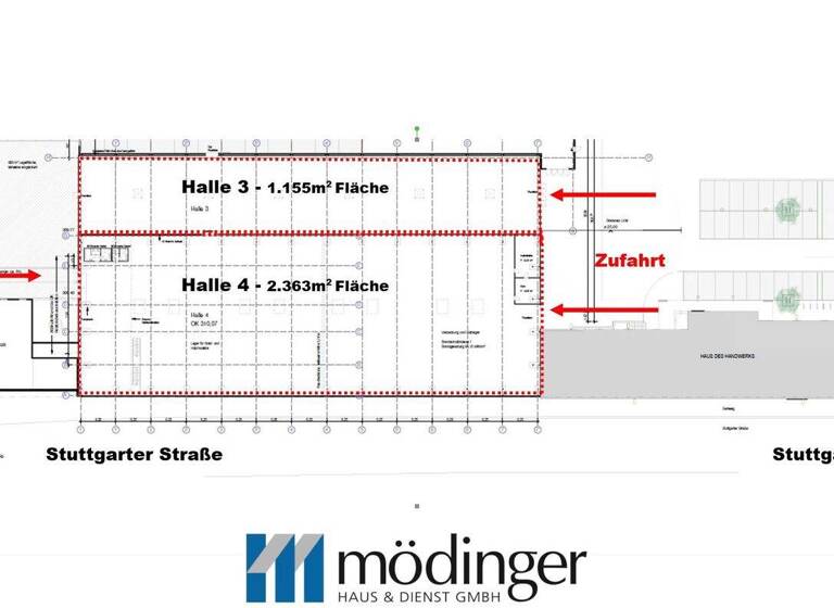 Halle/Industriefläche zur Miete 3.518 m² Lagerfläche Stuttgarter Straße 75 Stadtgebiet Göppingen 73033