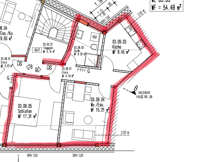 Wohnung zur Miete 825 € 2 Zimmer 55 m² 3. Geschoss frei ab sofort Innenstadt Trier 54290