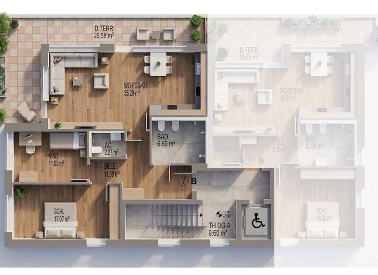 Wohnung zum Kauf provisionsfrei 597.000 € 3 Zimmer 97,2 m² 1. Geschoss Münchner Straße 43 Neuburg Neuburg an der Donau 86633