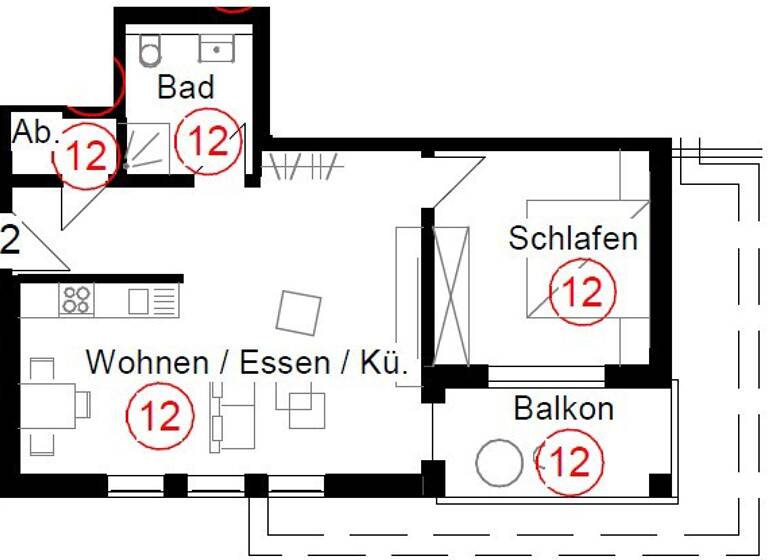 Wohnung zur Miete 1.495 € 2 Zimmer 60,7 m² 2. Geschoss frei ab 09.04.2026 Schwabstrasse 65 Weinsberg 74189