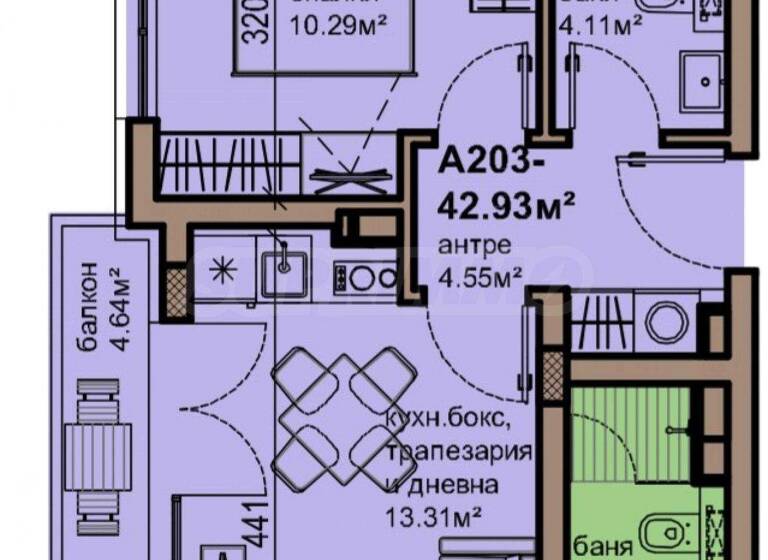 Studio zum Kauf 75.300 € 2 Zimmer 50,2 m² Ravda