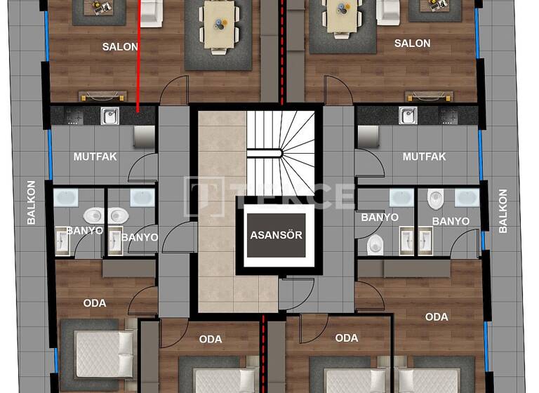 Penthouse zum Kauf 315.000 € 5 Zimmer 220 m² 4. Geschoss Antalya 07050