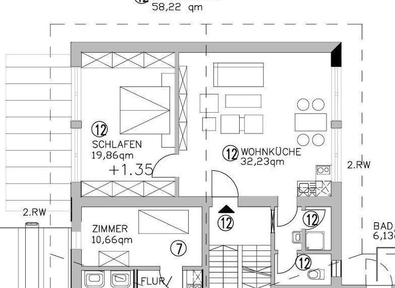 Wohnung zum Kauf 116.000 € 2 Zimmer 58,2 m² 1. Geschoss Altlohberghütte Lohberg 93470