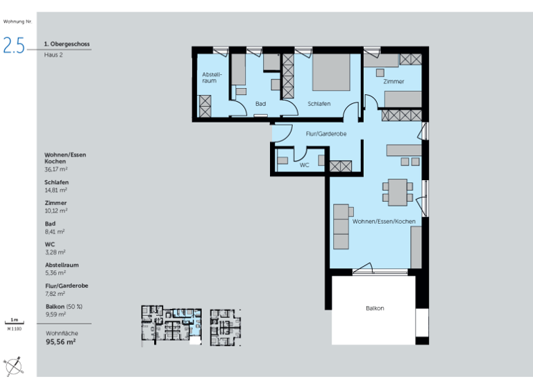Wohnung zum Kauf provisionsfrei 540.000 € 3,5 Zimmer 95,6 m² Wellandstraße 61 & 63 Aalen 73434