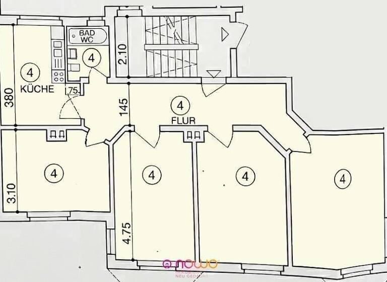 WG-Zimmer zum Kauf 245.000 € 4 Zimmer 90 m² 3. Geschoss Hainholz Hannover 30165
