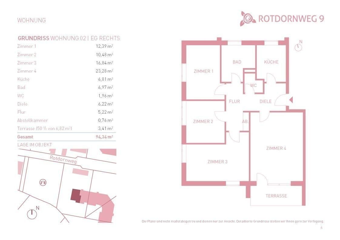 Terrassenwohnung zum Kauf provisionsfrei als Kapitalanlage geeignet 249.000 € 4 Zimmer 94,3 m²<br/>Wohnfläche Rotdornweg 9 Winsen - Kernstadt Winsen (Luhe) 21423