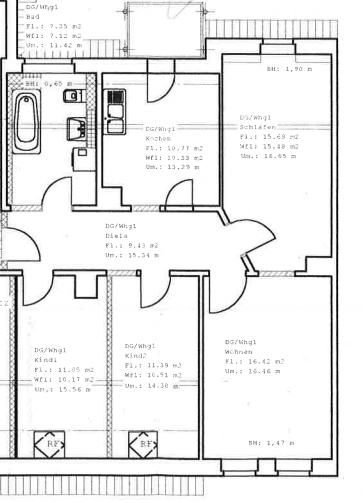 Wohnung zur Miete 499 € 4 Zimmer 83 m²<br/>Wohnfläche Fichtestraße 35 Gablenz 241 Chemnitz 09126