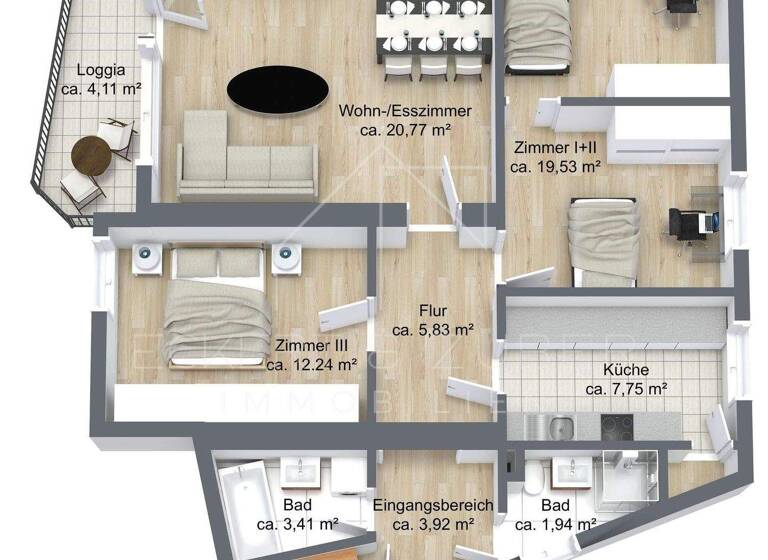 Wohnung zum Kauf 235.000 € 3,5 Zimmer 82,9 m² 5. Geschoss Altenberg Oberasbach 90522