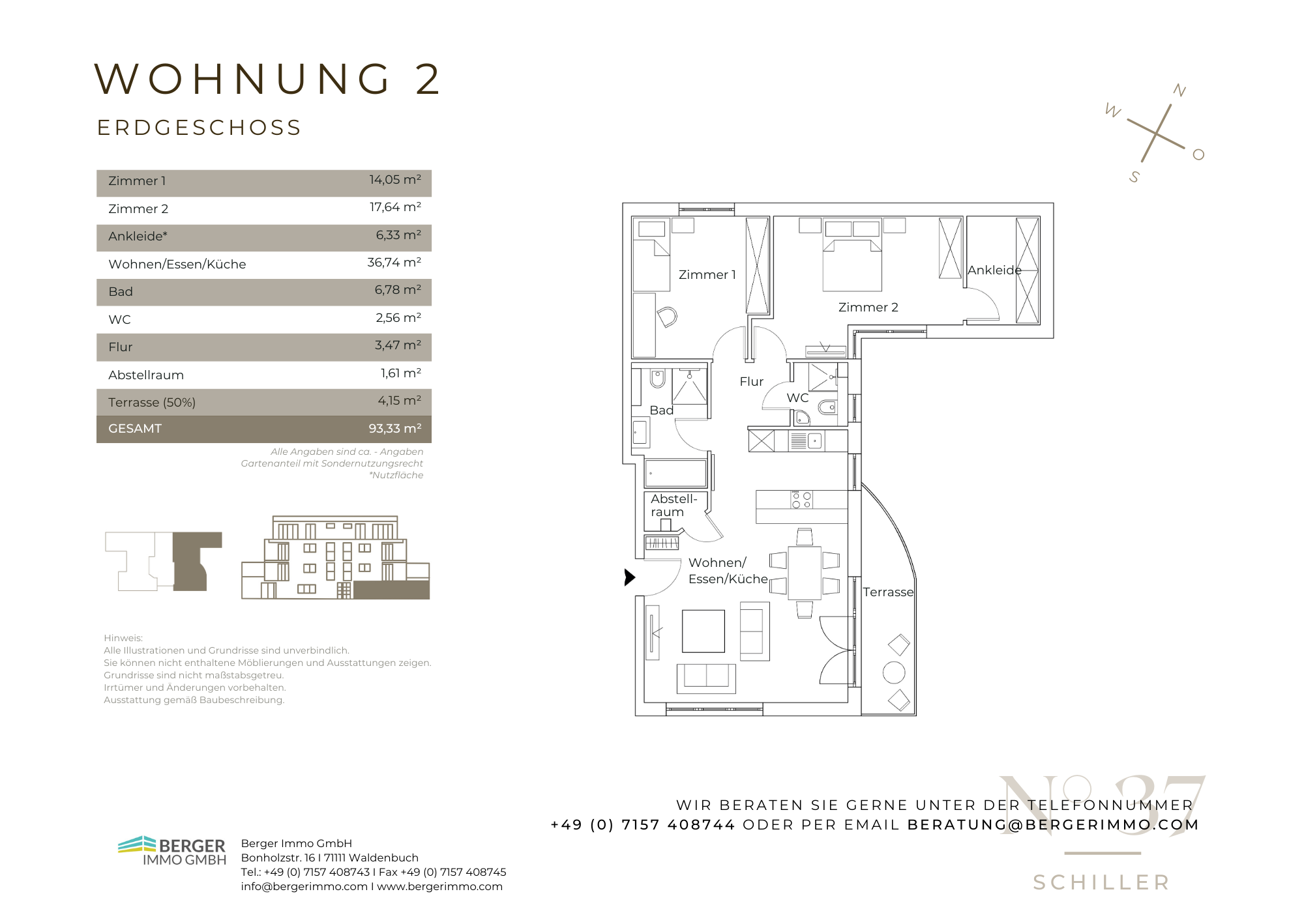 Wohnung zum Kauf provisionsfrei als Kapitalanlage geeignet 639.000 € 3 Zimmer 93,3 m²<br/>Wohnfläche Schillerstraße 37 Waldenbuch 71111