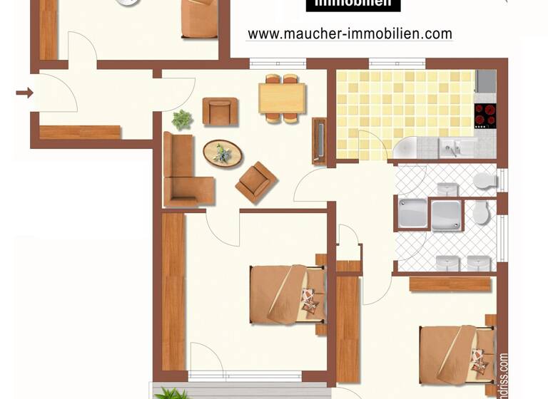 Wohnung zum Kauf 439.000 € 4 Zimmer 97 m² 1. Geschoss Immenstaad 88090