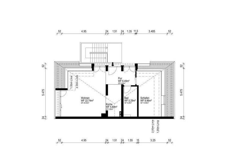 Wohnung zum Kauf 216.900 € 2 Zimmer 50 m² St. Lorenz Nord Lübeck-St. Lorenz Nord 23556