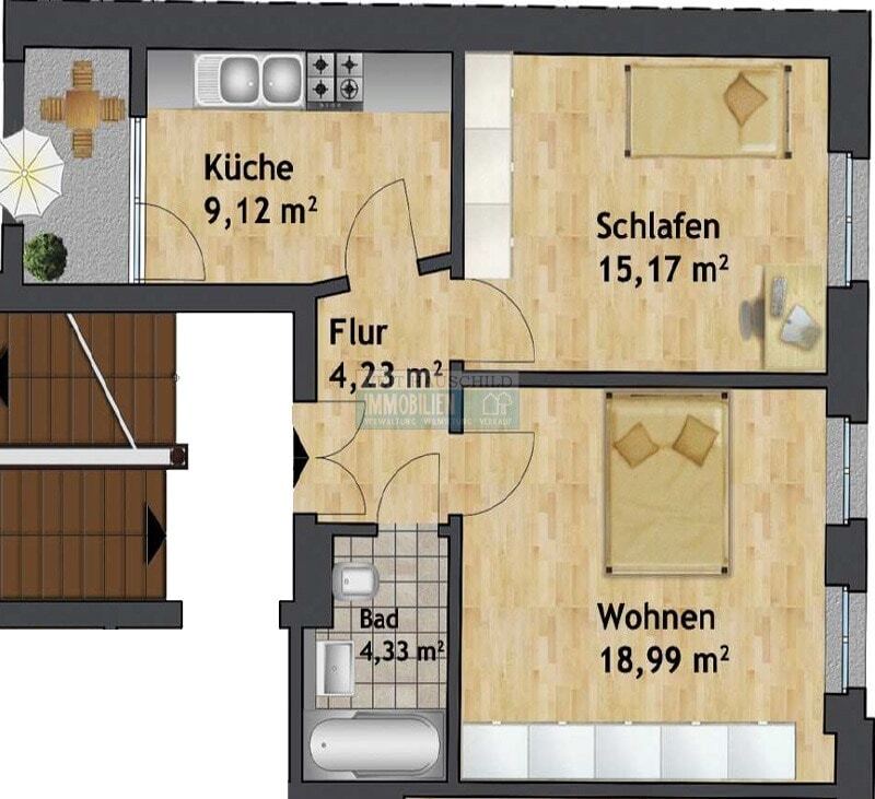 Wohnung zum Kauf 139.000 € 2 Zimmer 53,5 m²<br/>Wohnfläche 2.<br/>Geschoss ab sofort<br/>Verfügbarkeit Leutzsch Leipzig 04179