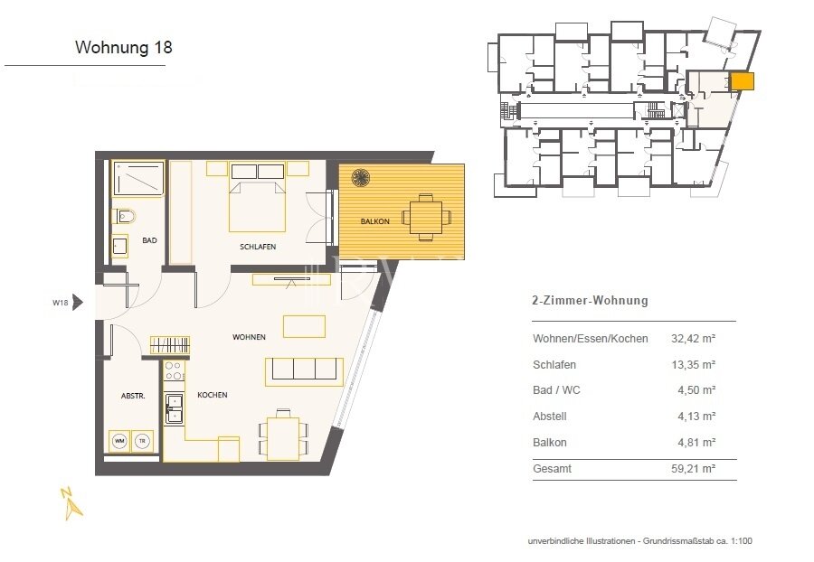 Wohnung zum Kauf 265.000 € 2 Zimmer 59,2 m²<br/>Wohnfläche Altensteig Altensteig 72213