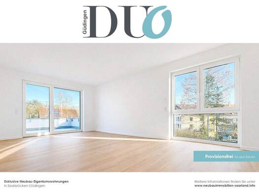 Wohnung zum Kauf - Erstbezug provisionsfrei 372.200 € 3 Zimmer 90,2 m² St Arnual Saarbrücken 66119