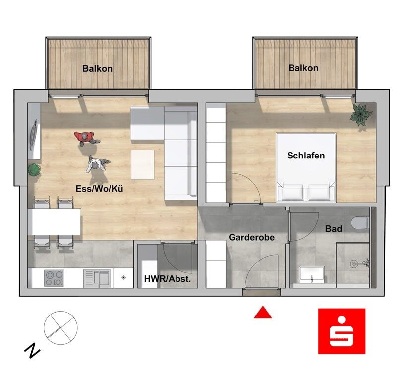 Wohnung zum Kauf provisionsfrei 385.000 € 2 Zimmer 59,3 m²<br/>Wohnfläche Forsthof Schwabach 91126