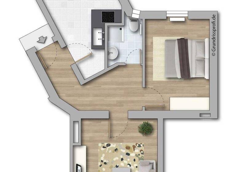 Wohnung zur Miete 321 € 2 Zimmer 52,5 m² 1. Geschoss Otto-Richter-Straße 18a Sudenburg Magdeburg 39116