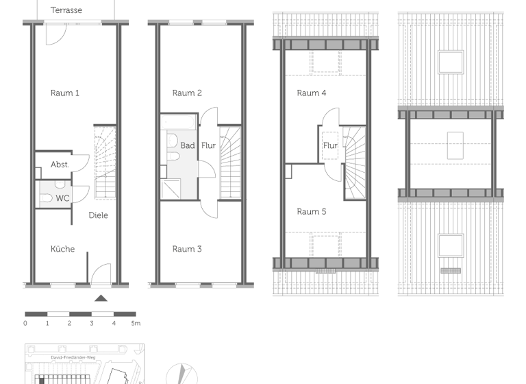 Reihenmittelhaus zur Miete 1.747 € 5 Zimmer 109,2 m² frei ab sofort David-Friedländer-Weg 121 Falkenberg Berlin 13057