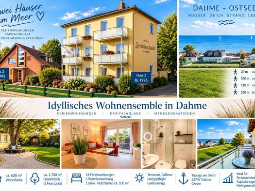 Mehrfamilienhaus zum Kauf 2.295.000 € 37 Zimmer 630 m² 1.700 m² Grundstück Dahme Dahme 23747