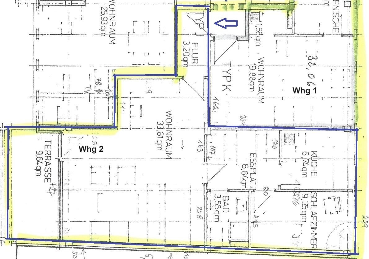 Wohnung zur Miete 820 € 2 Zimmer 68,1 m²<br/>Wohnfläche 2.<br/>Geschoss Rotes Kreuz Kassel 34121