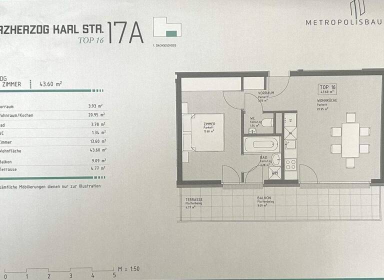 Wohnung zum Kauf 310.000 € 2 Zimmer 44 m² Wien 1220