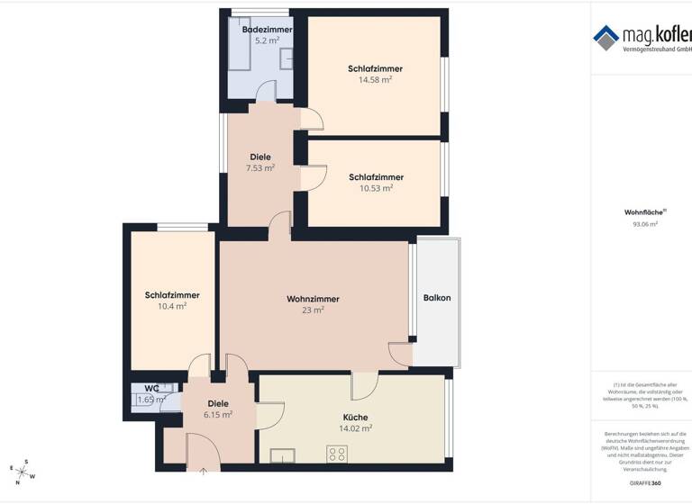 Wohnung zum Kauf 330.000 € 93,1 m² 3. Geschoss Feldweg 34 Feldkirch 6800