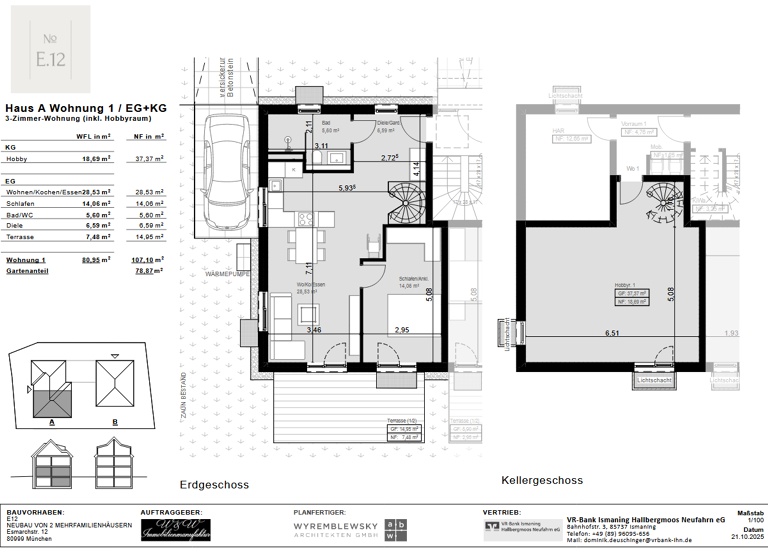 Wohnung zum Kauf provisionsfrei 745.500 € 3 Zimmer 81 m² frei ab sofort Allach-Untermenzing München 80999