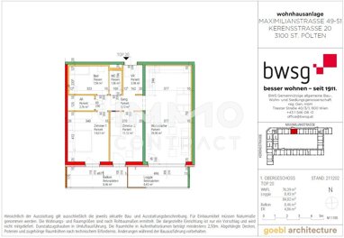 Wohnung zum Kauf provisionsfrei 298.282 € 3 Zimmer 76,4 m² 1. Geschoss St. Pölten St.Pölten 3100