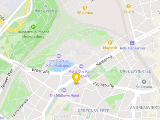 Wohnung zur Miete 500 € 1 Zimmer 28 m² frei ab sofort Von-Werth-Str. 42 Altstadt-Nord Köln 50670