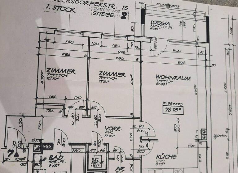 Studio zur Miete 823 € 3 Zimmer 76,2 m² 1. Geschoss Brunn am Gebirge 2345