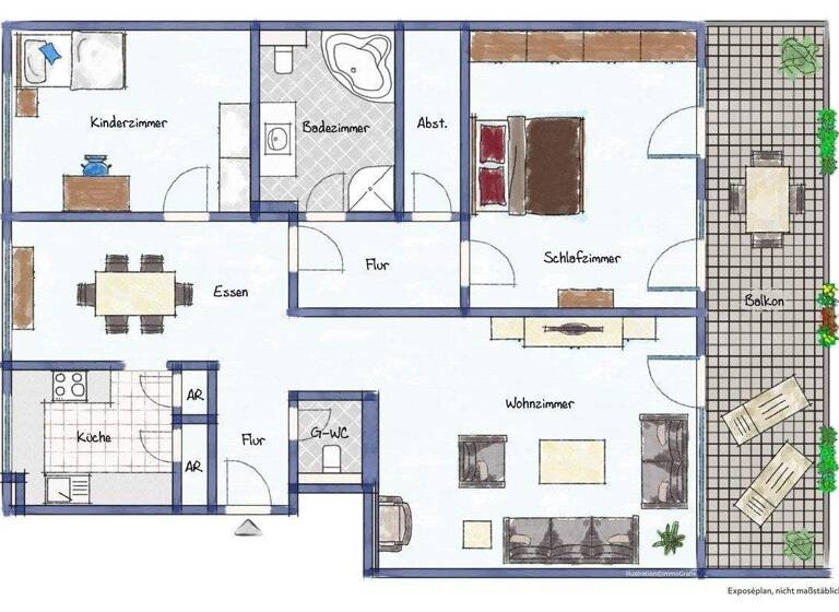 Wohnung zum Kauf provisionsfrei 295.000 € 5 Zimmer 101 m² Flörsheim 65439
