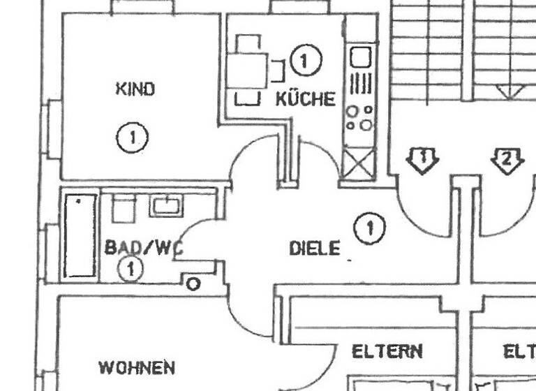 Wohnung zum Kauf 115.200 € 3 Zimmer 58,1 m² 2. Geschoss Martin-Luther-Straße 10 Heidenau 01809