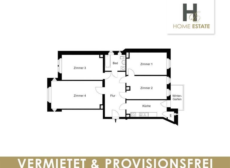 Wohnung zum Kauf provisionsfrei 389.000 € 4 Zimmer 110 m²<br/>Wohnfläche 1.<br/>Geschoss Hardenbergstraße 52 Südvorstadt Leipzig 04275