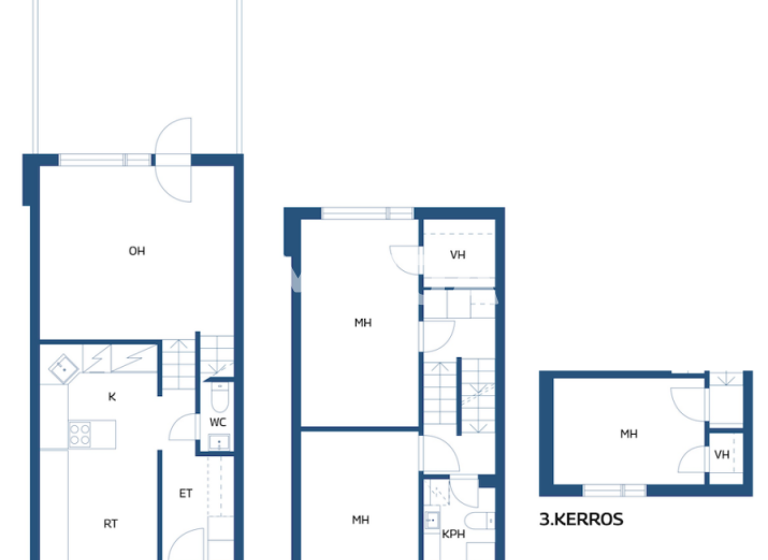 Reihenmittelhaus zum Kauf 169.000 € 4 Zimmer 97,5 m² 7.620 m² Grundstück Ritoharjuntie 14-16 Jyväskylä 40270