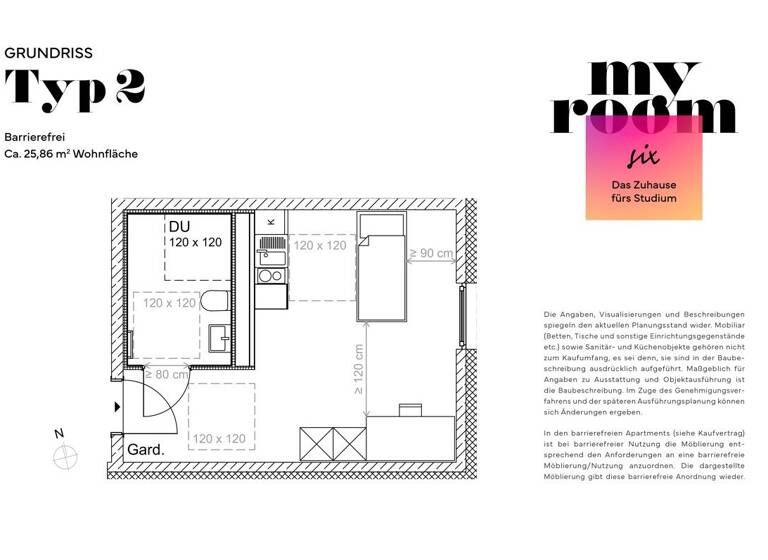 Studio zum Kauf - Erstbezug provisionsfrei 165.900 € 1 Zimmer 25,9 m² EG Birken Bayreuth 95447