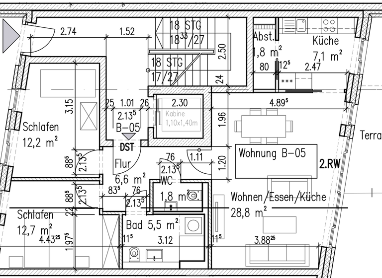 Wohnung zur Miete 2.042 € 3 Zimmer 86,7 m² EG frei ab 01.03.2026 Rissen Hamburg 22559
