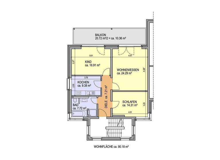 Wohnung zur Miete 1.262 € 3 Zimmer 90,2 m² 1. Geschoss frei ab sofort Am Leineufer 8 Bitterfeld Bitterfeld-Wolfen 06749