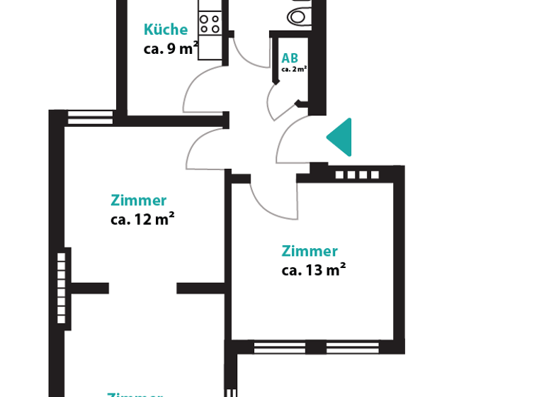 Wohnung zum Kauf 465.000 € 3 Zimmer 62 m² 3. Geschoss Ottensen Hamburg 22763